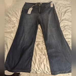 Seven7 wide leg blue jeans